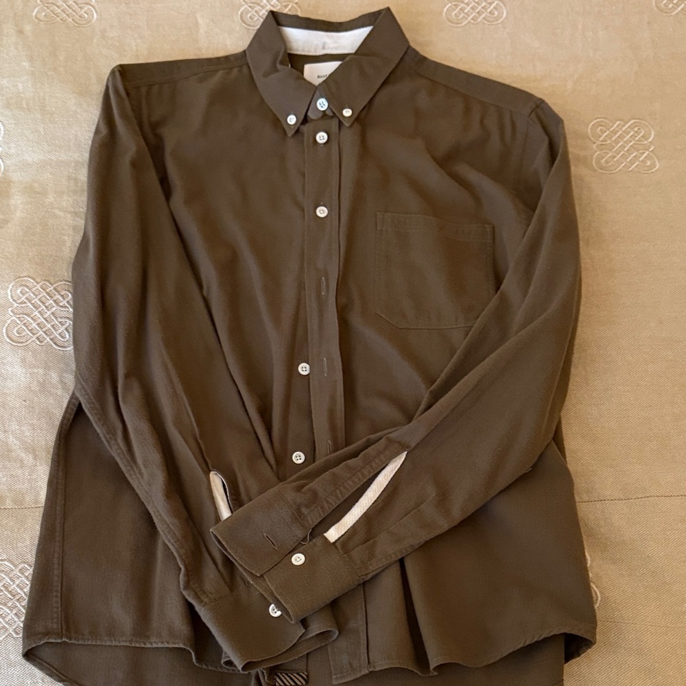 Men's Billy Reid Khaki Button-Down Shirt